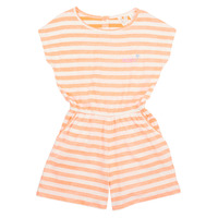 Clothing Girl Jumpsuits / Dungarees Roxy TURN UP THE SUN White / Orange