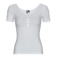Clothing Women short-sleeved t-shirts Pieces PCKITTE SS TOP White