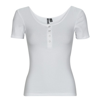 Clothing Women short-sleeved t-shirts Pieces PCKITTE SS TOP White