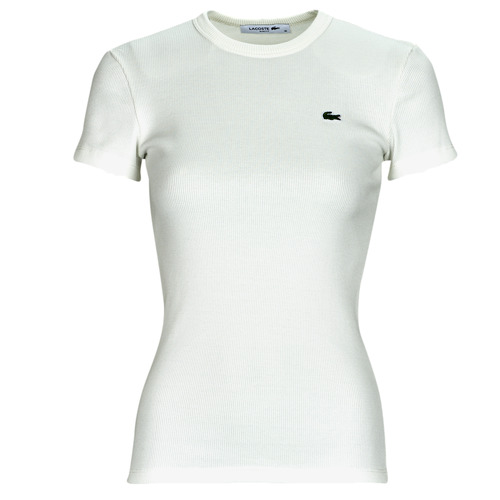 Korea Microbe Melankoli Lacoste TF5538-70V White - Free delivery | Spartoo NET ! - Clothing  short-sleeved t-shirts Women USD/$76.00
