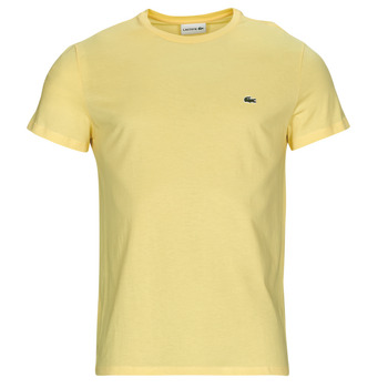 Clothing Men short-sleeved t-shirts Lacoste TH6709 Yellow