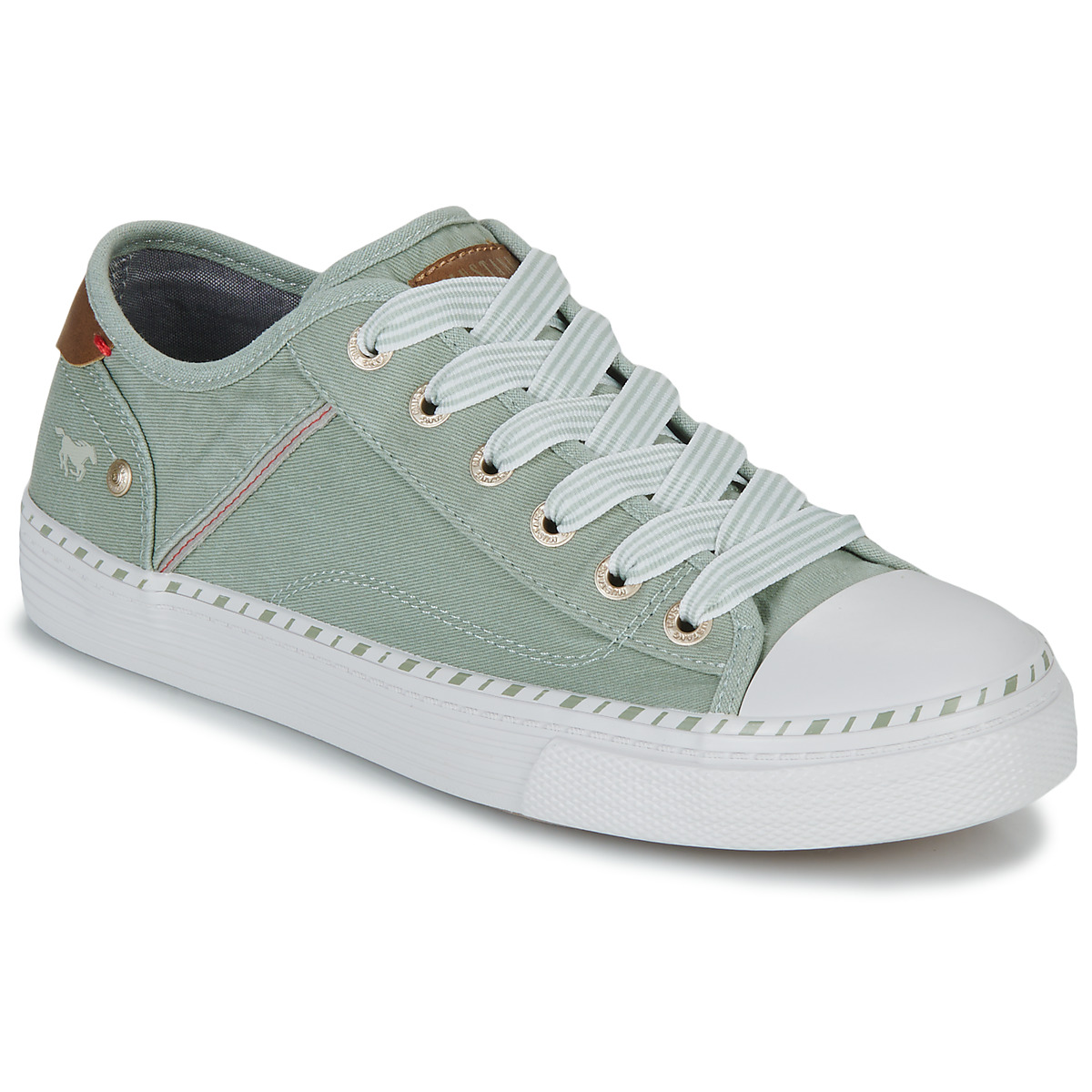 Shoes Women Low top trainers Mustang 1376303 Green