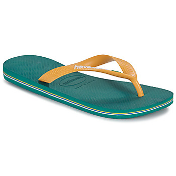 Shoes Flip flops Havaianas BRASIL LOGO Green / Yellow