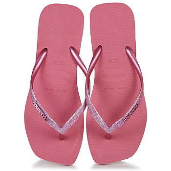 Shoes Women Flip flops Havaianas SLIM SQUARE GLITTER Pink