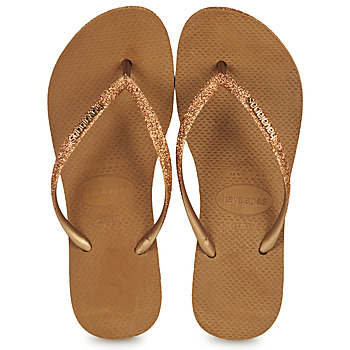 Shoes Women Flip flops Havaianas SLIM FLATFORM SPARKLE Gold