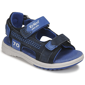 Shoes Boy Sandals Kickers PLANE Blue / Grey