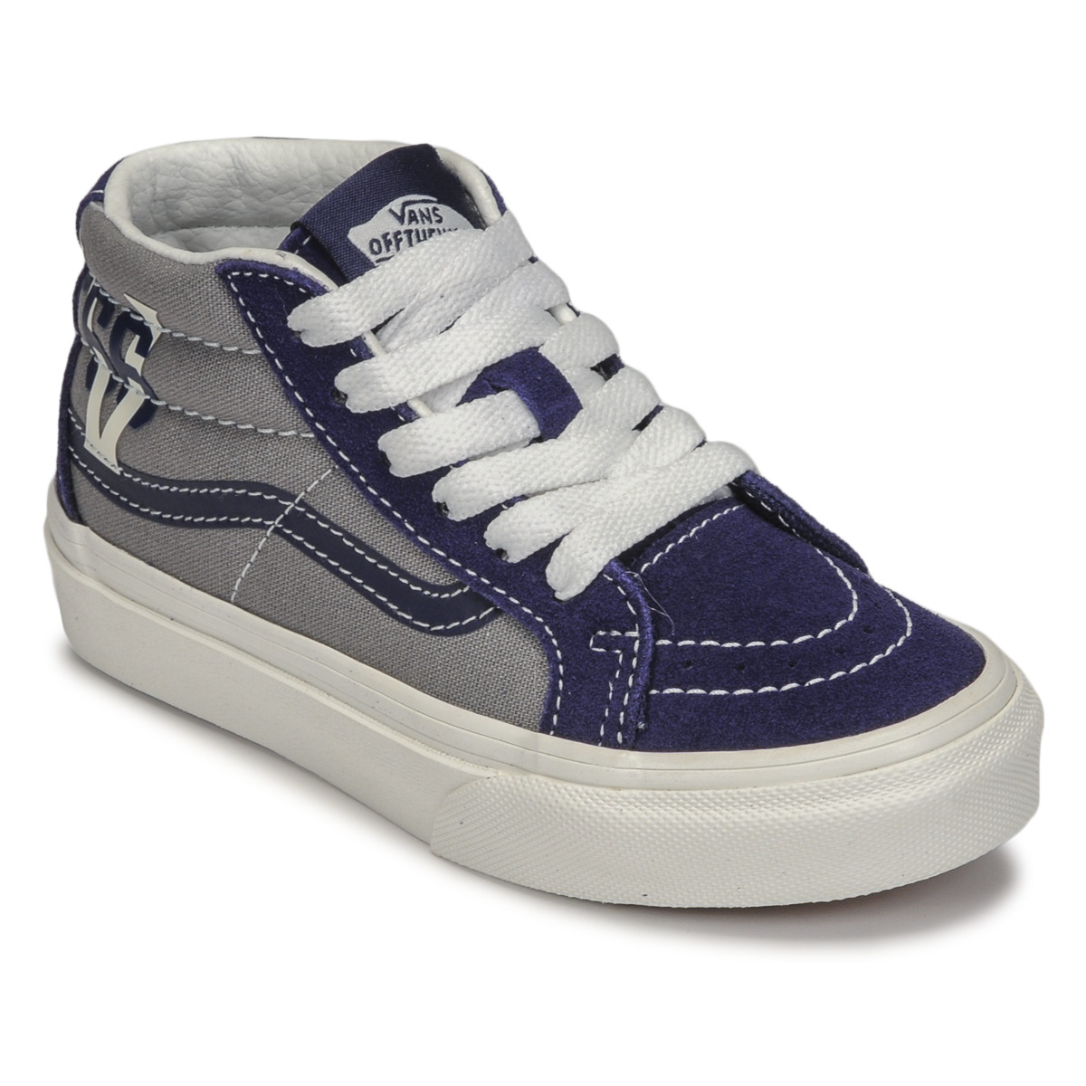 Shoes Boy High top trainers Vans SK8-MID Grey / Marine