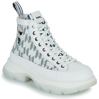 Shoes Women High top trainers Karl Lagerfeld LUNA Monogram Mesh Boot White
