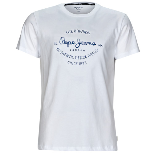 Pepe jeans RIGLEY White - Free delivery | Spartoo NET ! - Clothing  short-sleeved t-shirts Men