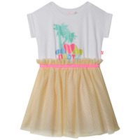 Clothing Girl Short Dresses Billieblush U12811-10P White / Yellow