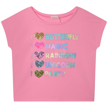 Clothing Girl short-sleeved t-shirts Billieblush U15B48-462 Pink