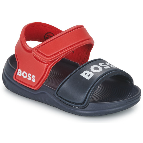 Shoes Boy Sandals BOSS J09190-849-B Marine / Red