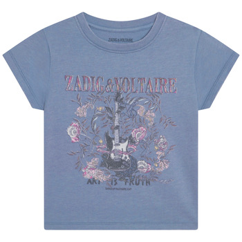 Clothing Girl short-sleeved t-shirts Zadig & Voltaire X15383-844-J Blue
