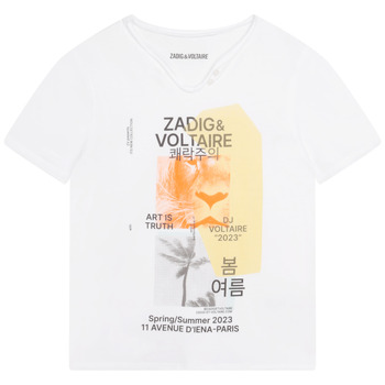 Clothing Boy short-sleeved t-shirts Zadig & Voltaire X25354-10P-J White