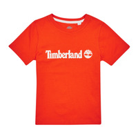 Clothing Boy short-sleeved t-shirts Timberland T25T77 Red