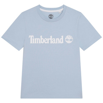 Clothing Boy short-sleeved t-shirts Timberland T25T77 Blue / Clear