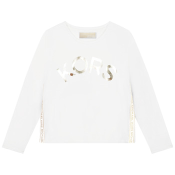 Clothing Girl Long sleeved shirts MICHAEL Michael Kors  White / Gold