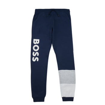 Clothing Boy Tracksuit bottoms BOSS J24828-849-J Marine / Grey / White