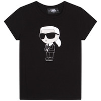 Clothing Girl short-sleeved t-shirts Karl Lagerfeld  Black