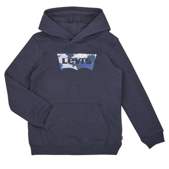 Clothing Boy sweaters Levi's LVB BATWING FILL HOODIE Marine / Grey