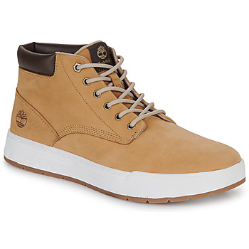 Shoes Men High top trainers Timberland MAPLE GROVE LTHR CHK Beige / Brown / White