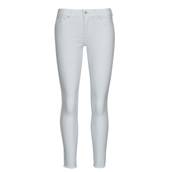 Clothing Women slim jeans Only ONLBLUSH MID SK RAW ANK DNM REA0730 White
