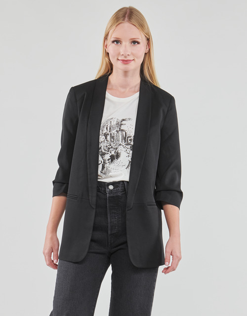 Only ONLELLY 3/4 LIFE BLAZER TLR Black - Free delivery | Spartoo NET ! -  Clothing Jackets / Blazers Women | Kurzblazer