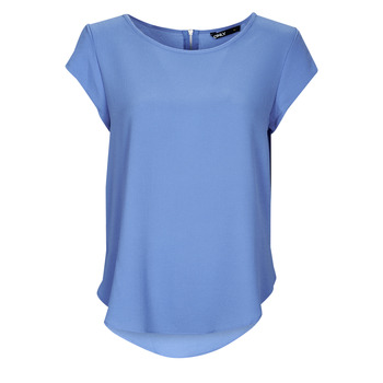 Clothing Women Blouses Only ONLVIC S/S SOLID TOP Marine