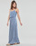 Clothing Women Long Dresses Only ONLNOVA LIFE STRAP MAXI DRESS Blue / White