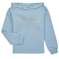 Clothing Girl sweaters Only KOGWENDY L/S LOGO HOOD CP SWT Blue / Sky