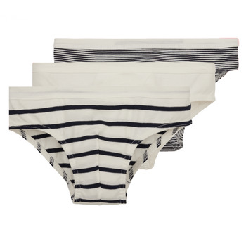 Underwear Boy Underpants / Brief Petit Bateau A01DR00 X3 White / Marine