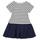 Clothing Girl Short Dresses Petit Bateau FLOUETTE White / Blue