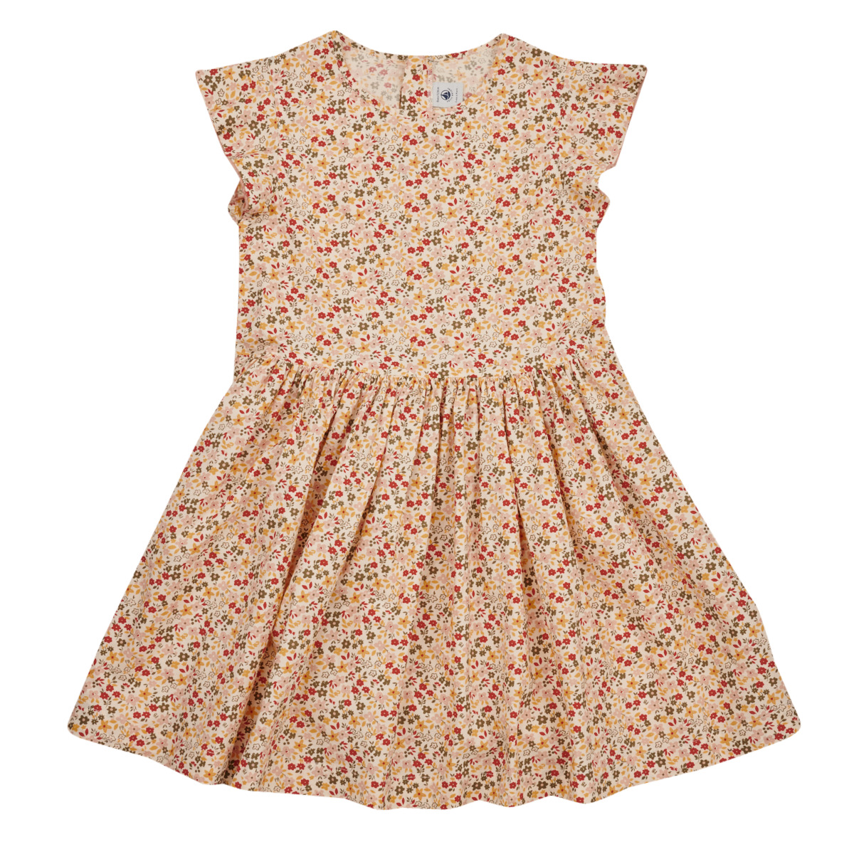 Clothing Girl Short Dresses Petit Bateau FLEURS Multicolour