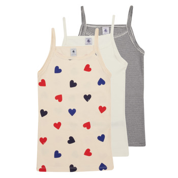 Clothing Girl Tops / Sleeveless T-shirts Petit Bateau A07A400 X3 Multicolour