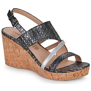 Shoes Women Sandals Chattawak COLOMA Black / Silver