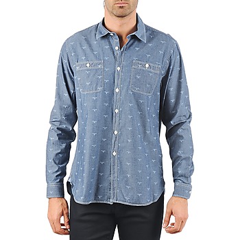 Clothing Men long-sleeved shirts Barbour LAWSON Blue