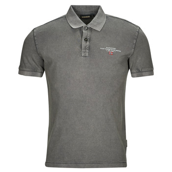 Clothing Men short-sleeved polo shirts Napapijri ELBAS 4 Grey
