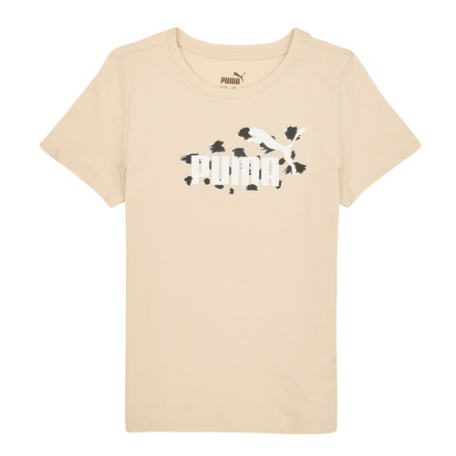 Clothing Girl short-sleeved t-shirts Puma ESS ANIMAL TEE Beige