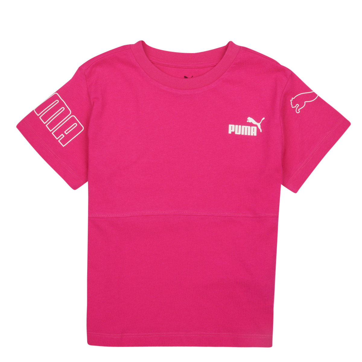Clothing Girl short-sleeved t-shirts Puma PUMA POWER COLORBLOCK Pink