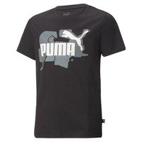 Clothing Boy short-sleeved t-shirts Puma ESS STREET ART LOGO Black