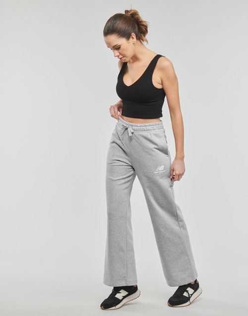 New Balance Essentials Stacked Logo Sweat Pant Grey - Free delivery |  Spartoo NET ! - Clothing jogging bottoms Women