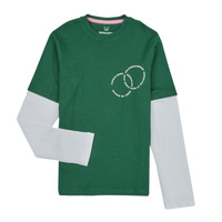 Clothing Boy Long sleeved shirts Jack & Jones JOROLI SKATER LAYER TEE LS CREW NECK Green