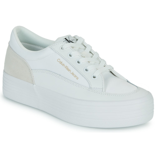 Shoes Women Low top trainers Calvin Klein Jeans VULC FLATF LOW CUT MIX MATERIAL White