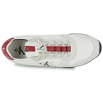 Calvin Klein Jeans RUNNER SOCK LACEUP NY-LTH White / Red