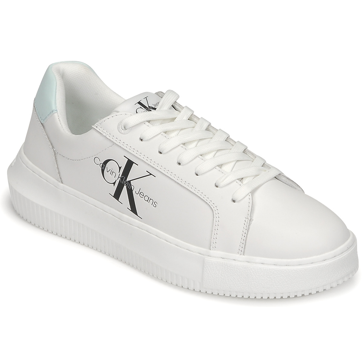Calvin Klein Jeans CHUNKY CUPSOLE LACEUP MON LTH WN White / Green - Free  delivery | Spartoo NET ! - Shoes Low top trainers Women USD/$