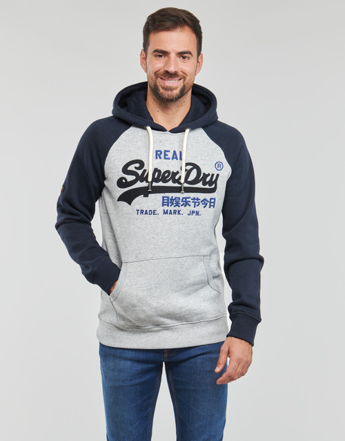 Superdry VINTAGE VL HERITAGE Free sweaters RGN - - / Marine Spartoo HOOD Clothing | delivery ! Grey Men NET