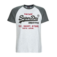 Clothing Men short-sleeved t-shirts Superdry VINTAGE VL HERITAGE RGLN TEE Grey