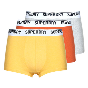 Underwear Men Boxer shorts Superdry TRUNK MULTI TRIPLE PACK Orange / Yellow / Grey