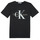 Clothing Children short-sleeved t-shirts Calvin Klein Jeans MONOGRAM LOGO T-SHIRT Black