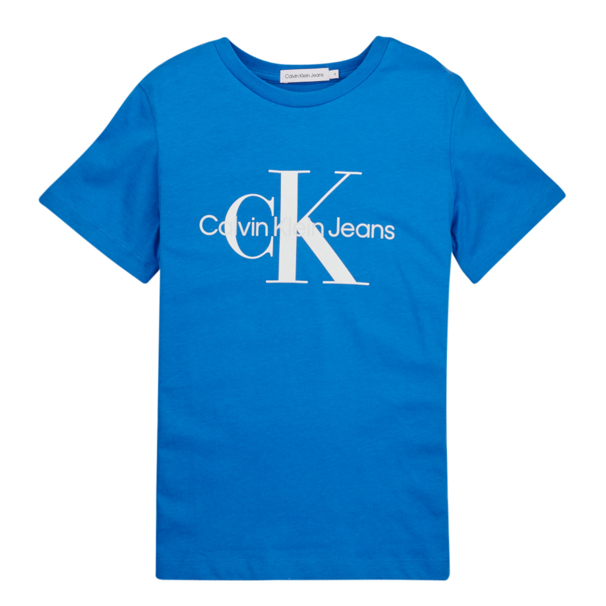 Calvin Klein Jeans MONOGRAM LOGO T-SHIRT Blue - Free delivery | Spartoo NET  ! - Clothing short-sleeved t-shirts Child | T-Shirts